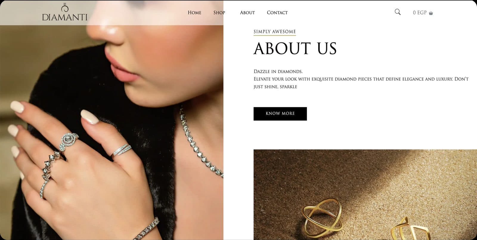 Diamanti Jewellery screen